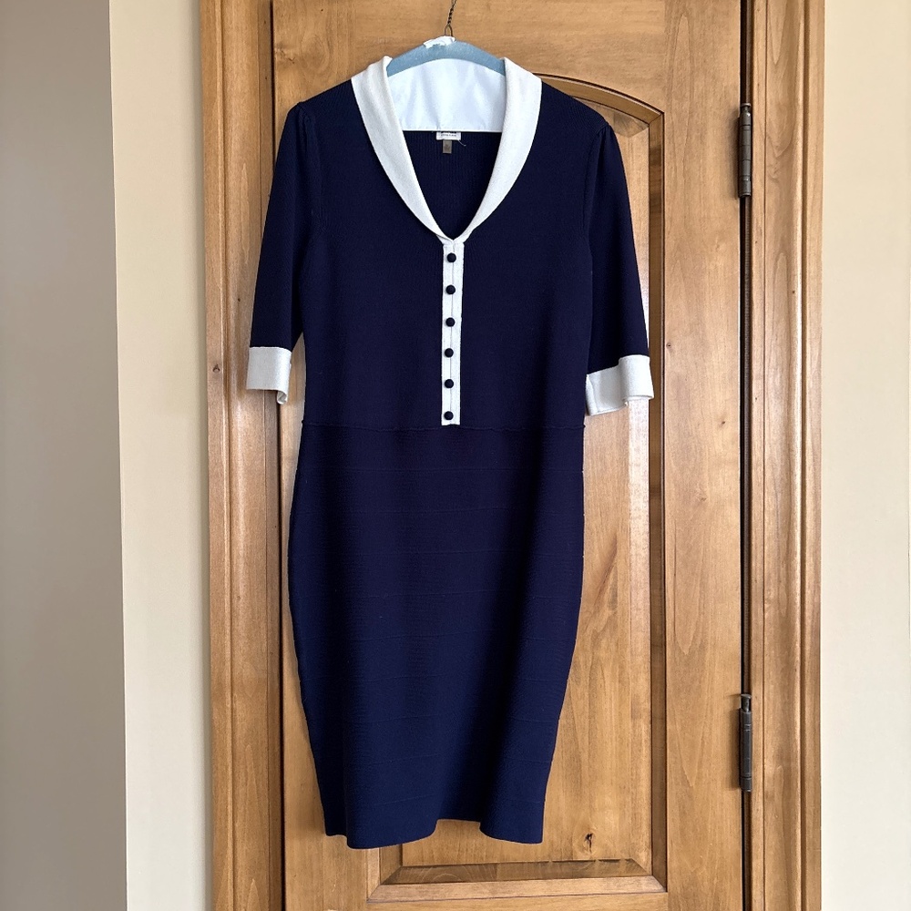 Anne Klein Navy knit classic dress
